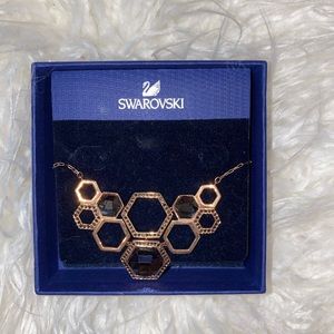 Swarovski Gold Geometric Necklace